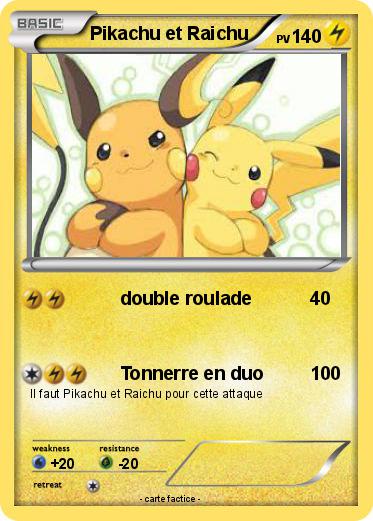 Pokemon Pikachu et Raichu