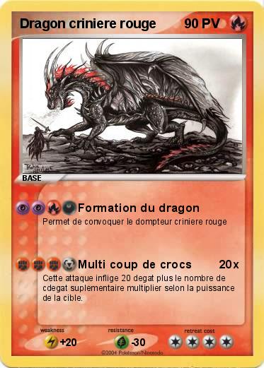 Pokemon Dragon criniere rouge