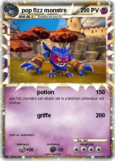 Pokemon pop fizz monstre