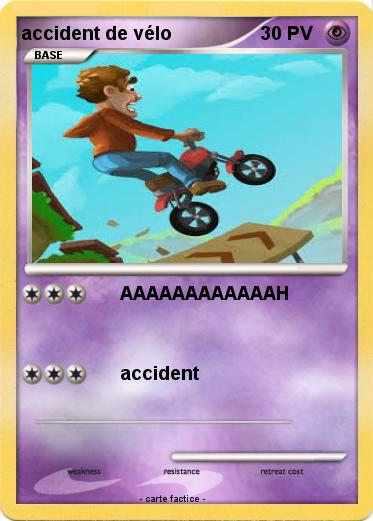 Pokemon accident de vélo