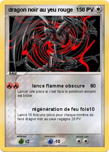 Pokemon dragon noir au yeu rouge