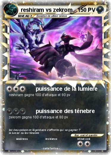 Pokemon reshiram vs zekrom