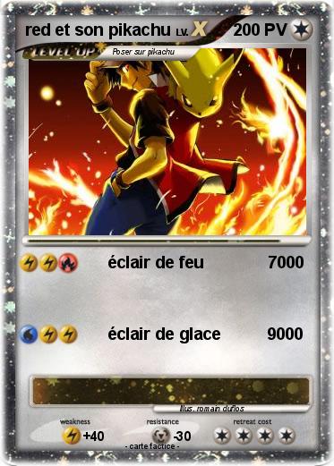 Pokemon red et son pikachu