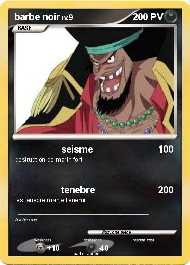 Pokemon barbe noir