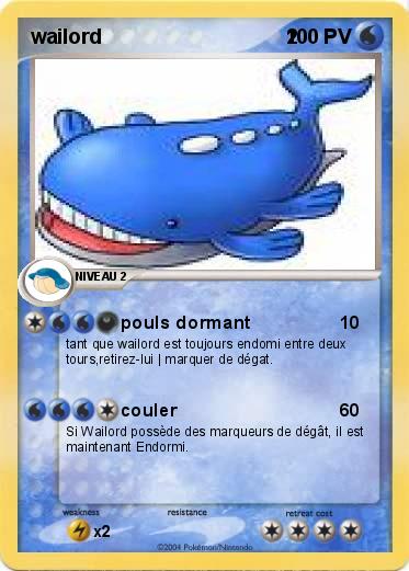 Pokemon wailord                                 2 