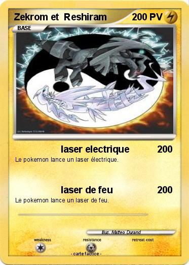 Pokemon Zekrom et  Reshiram