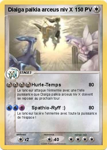 Pokemon Dialga palkia arceus niv X