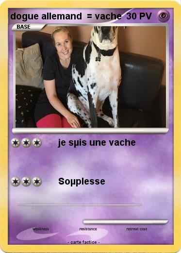 Pokemon dogue allemand  = vache
