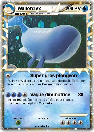 Pokemon Wailord ex