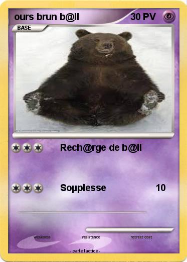 Pokemon ours brun b@ll