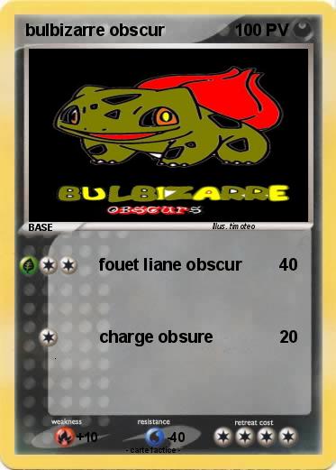 Pokemon bulbizarre obscur