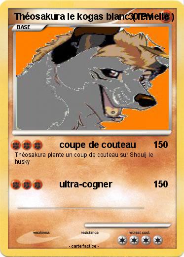 Pokemon Théosakura le kogas blanc ( femelle )