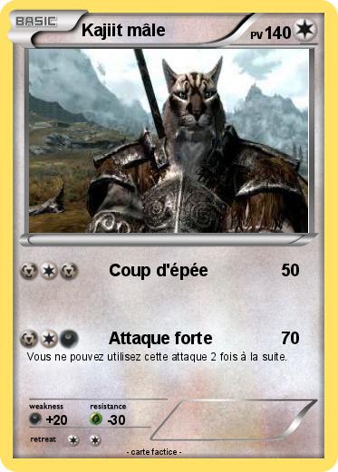 Pokemon Kajiit mâle