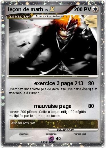 Pokemon leçon de math
