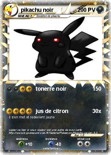 Pokemon pikachu noir