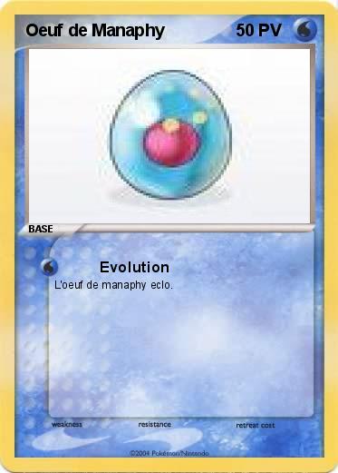 Pokemon Oeuf de Manaphy