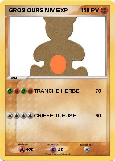 Pokemon GROS OURS NIV EXP