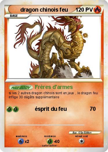 Pokemon dragon chinois feu