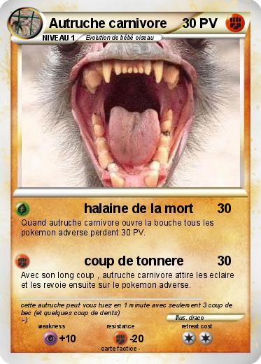 Pokemon Autruche carnivore