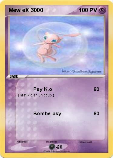 Pokemon Mew eX 3000