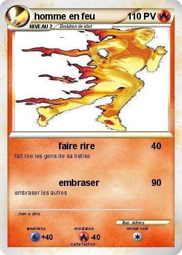 Pokemon homme en feu