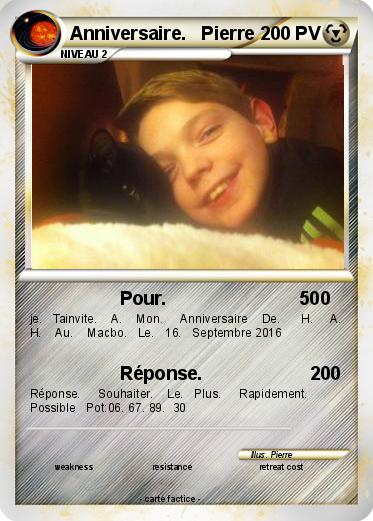 Pokemon Anniversaire.   Pierre