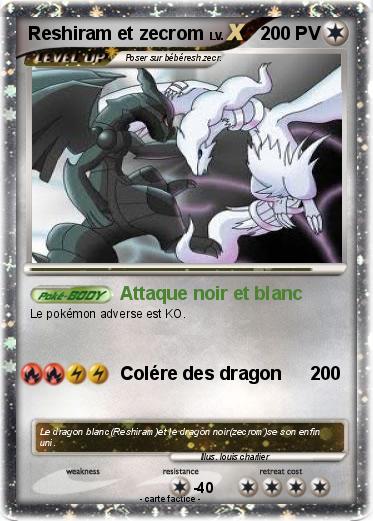 Pokemon Reshiram et zecrom