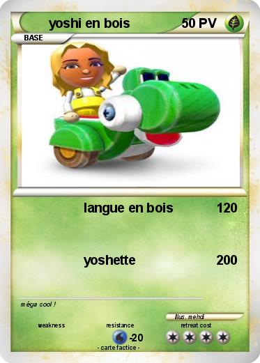 Pokemon yoshi en bois