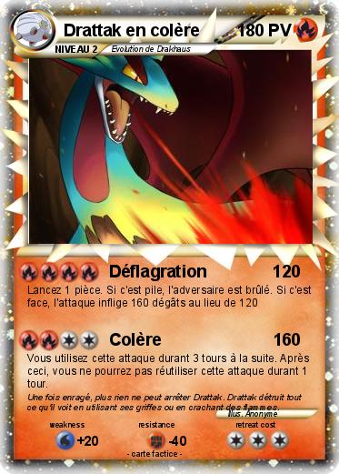 Pokemon Drattak en colère