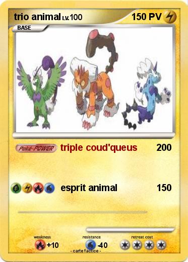Pokemon trio animal