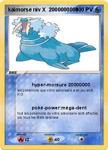 Pokemon kaimorse niv X  2000000000