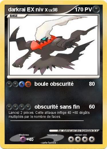 Pokemon darkrai EX niv x