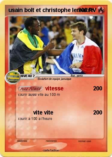 Pokemon usain bolt et christophe lemaitre