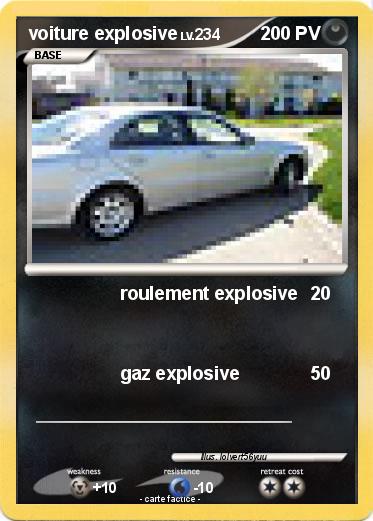 Pokemon voiture explosive