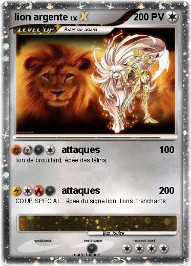 Pokemon lion argente