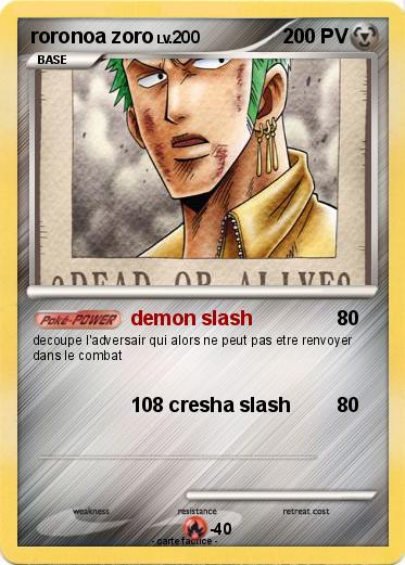 Pokemon roronoa zoro