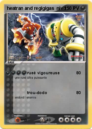 Pokemon heatran and regigigas  niv x
