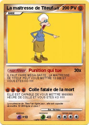 Pokemon La maitresse de Titeuf