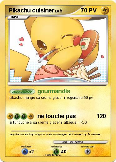 Pokemon Pikachu cuisiner
