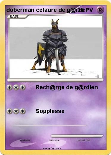 Pokemon doberman cetaure de g@rde