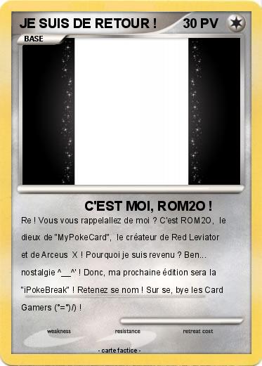 Pokemon JE SUIS DE RETOUR !