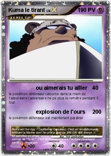 Pokemon Kuma le tirant