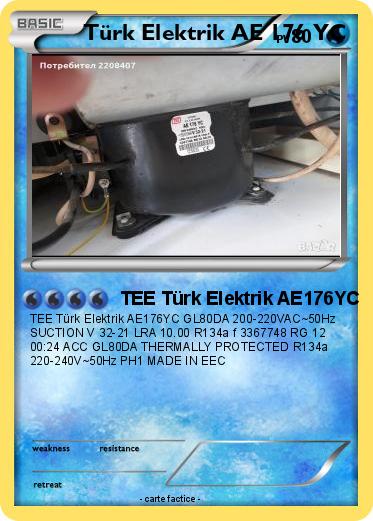 Pokemon Türk Elektrik AE 176 YC