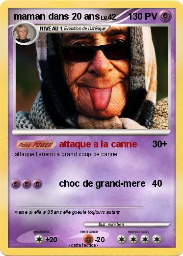 Pokemon maman dans 20 ans