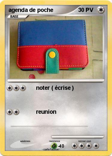 Pokemon agenda de poche