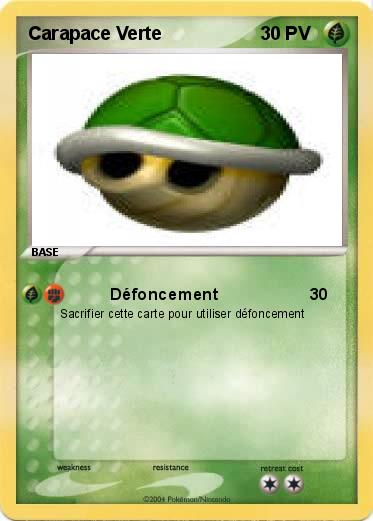 Pokemon Carapace Verte