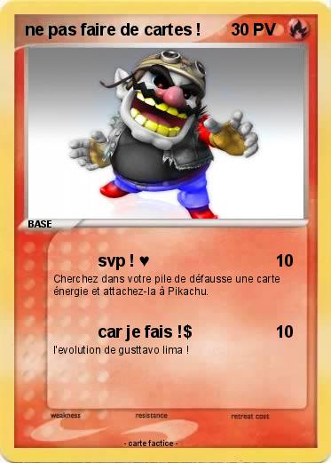 Pokemon ne pas faire de cartes !