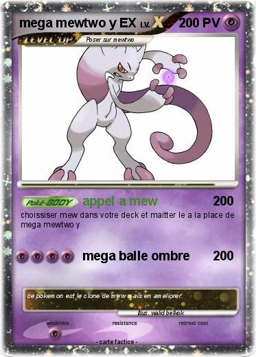 Pokemon mega mewtwo y EX