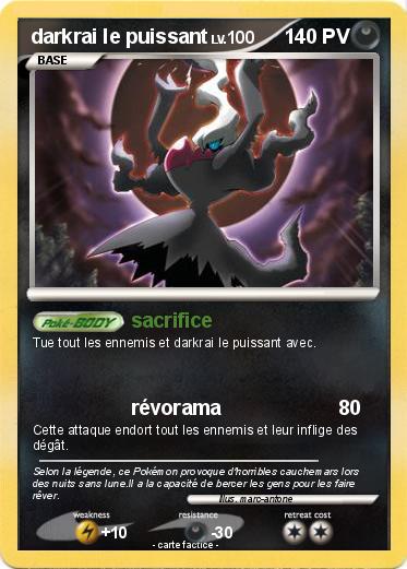 Pokemon darkrai le puissant
