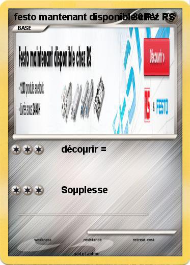 Pokemon festo mantenant disponible chez RS